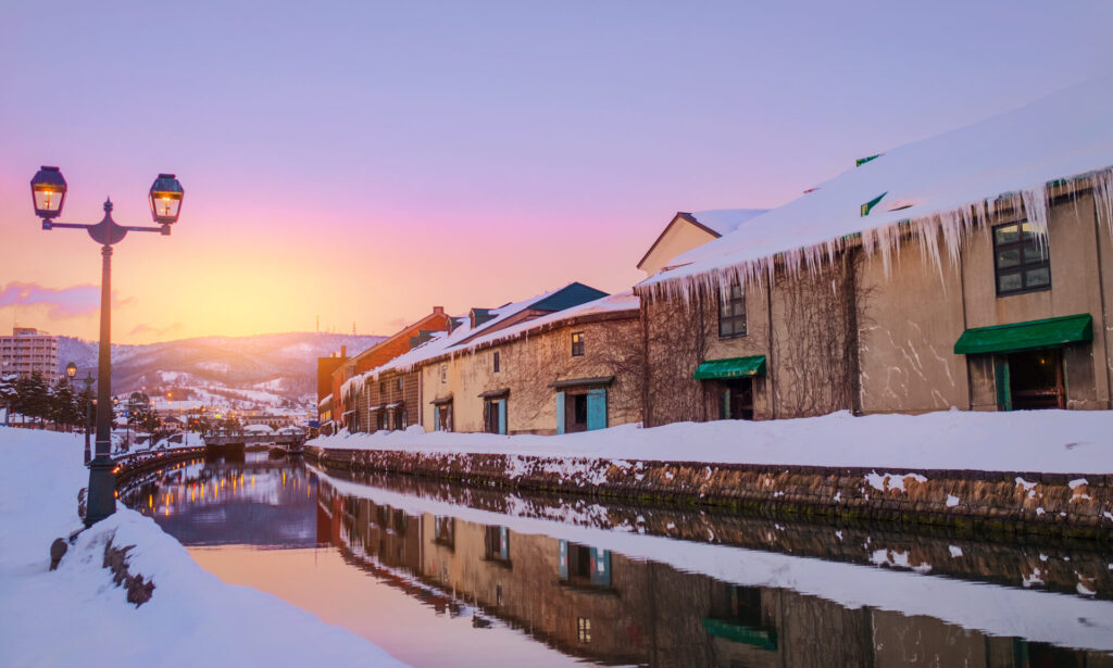 小樽の雪の運河